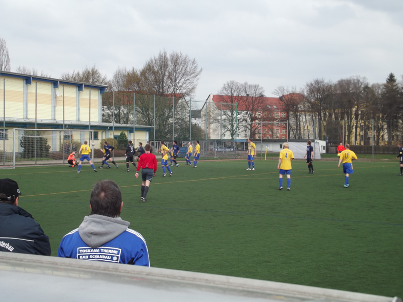 Das 1-0 fuer Mittweida, BSV-Torwart Oppitz war machtlos